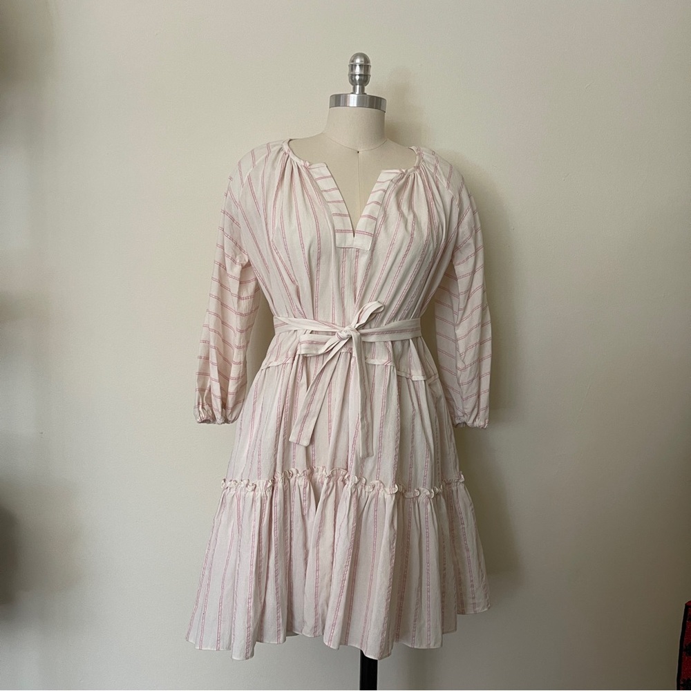 NWT LemLem Cream and Pink Striped Sundress